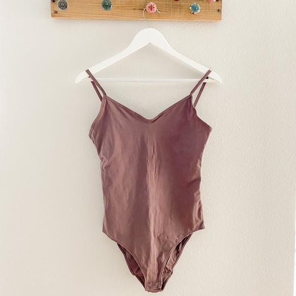 Everlane Tops - Everlane The Cami Bodysuit Size M Thong Bottom Double-Lined Supima Cotton